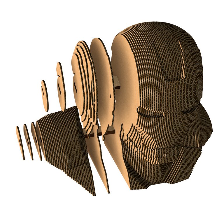 Сборная модель из гофрокартона "Железный человек" h=18см, 132 дет., 6+, 5cult