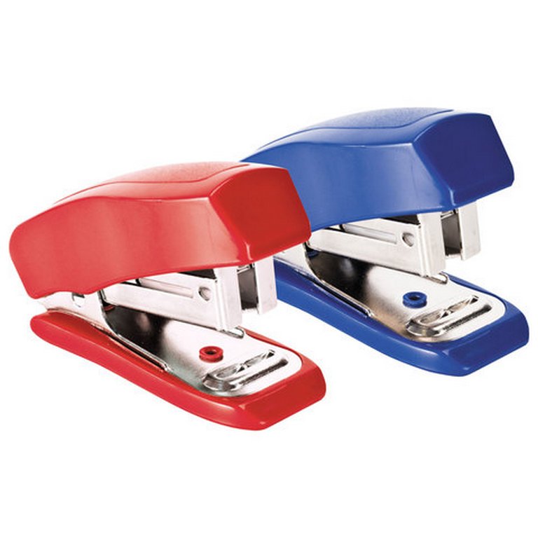 Степлер 24/6 мини до 20л ErichKrause Elegance ассорти с антистеплером (глубина 25мм)