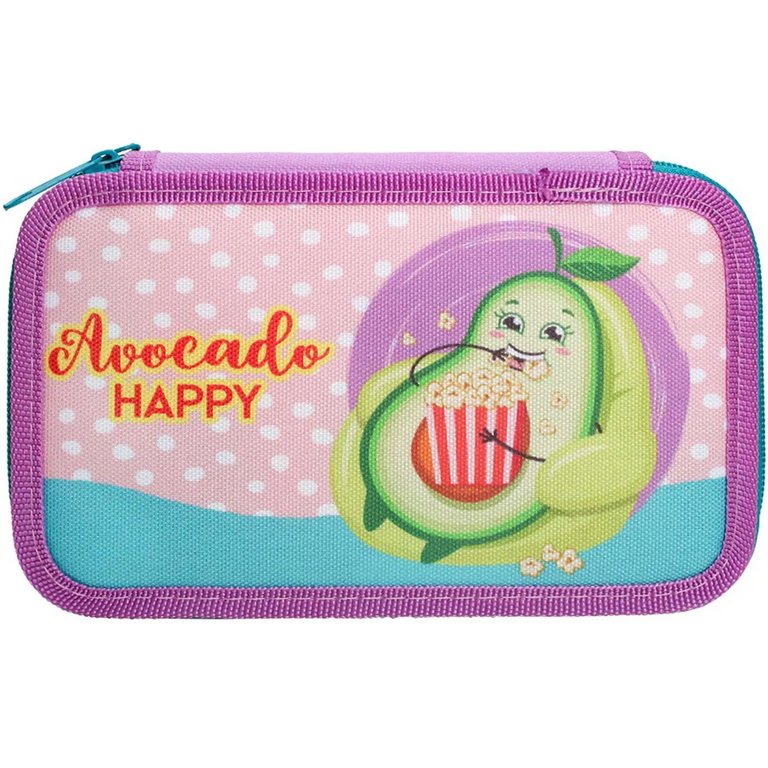 Пенал 2 отд. для девочки Prof-Press "Отдых авокадо" 190*115 (ткань)