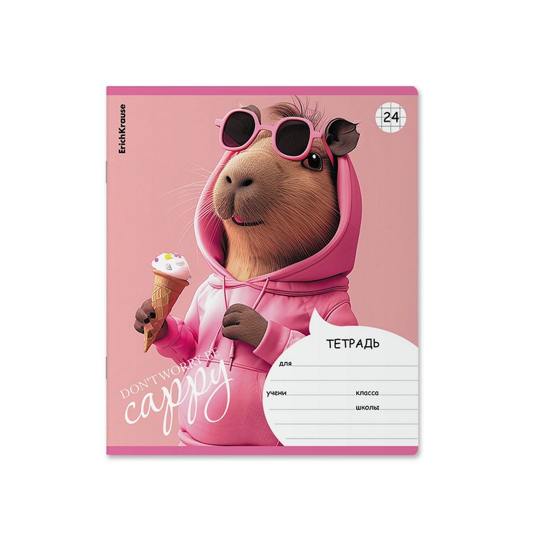 Тетрадь 24 лист кл. А5 "CapyBarbara" 5 видов