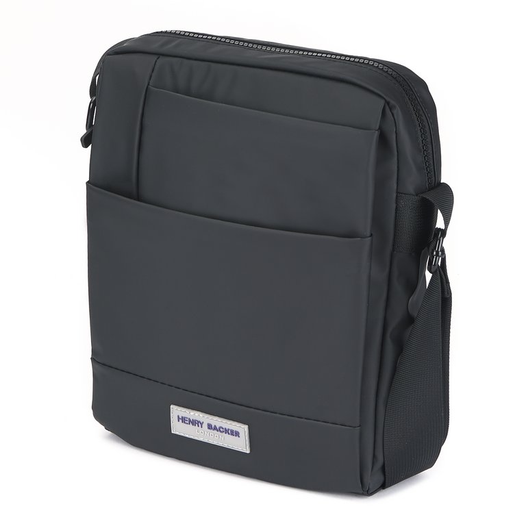 Сумка мужская Henry Backer полиэстер, на плечевом ремне, черная