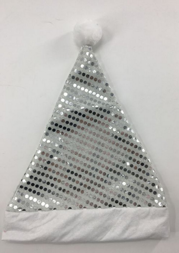 Колпак новогодний серебрянный 30x40см