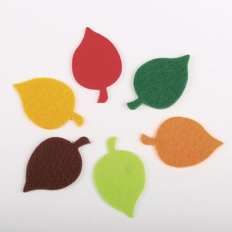 Наклейки из фетра "Листья" 24шт/уп. ОСТРОВ СОКРОВИЩ