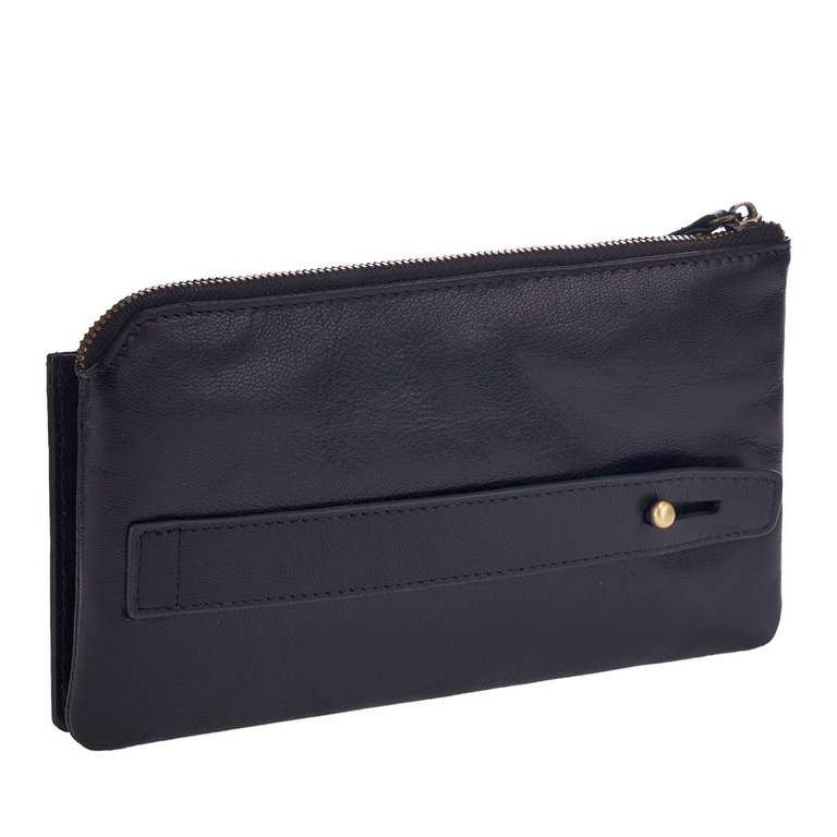 Портмоне Dr.Koffer 20*11 см нат. кожа, черный