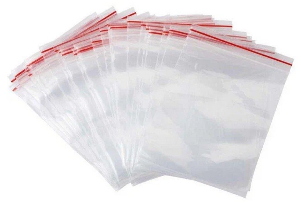 Гриппер  70*100 мм 100шт/уп, 35 мкм "deVENTE" ПНД, с красной полосой