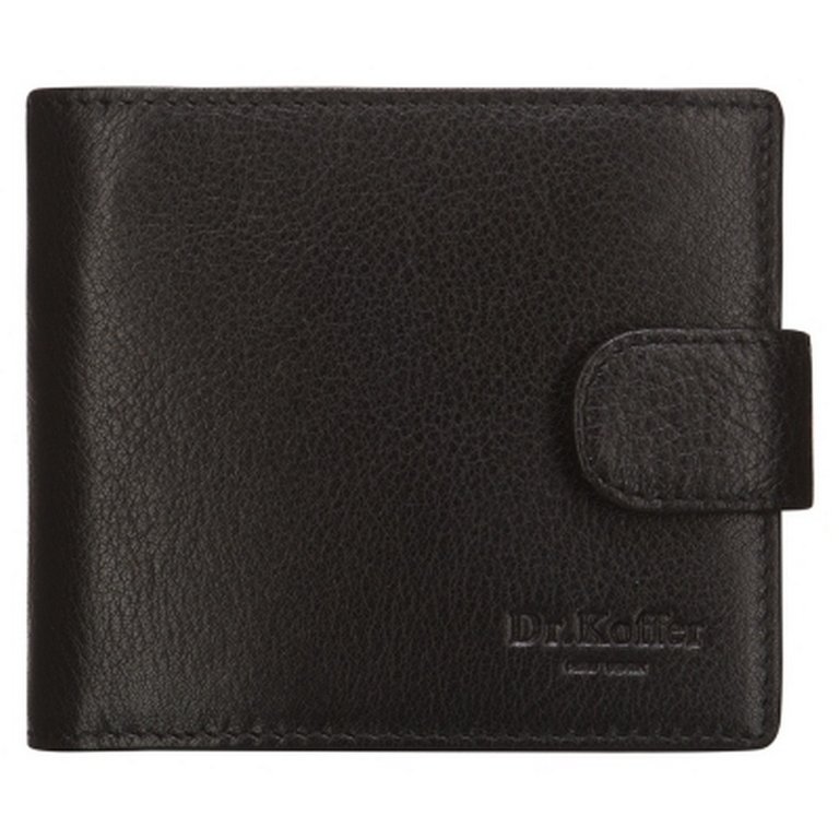 Портмоне Dr.Koffer 11*9,5см, нат. кожа, черный
