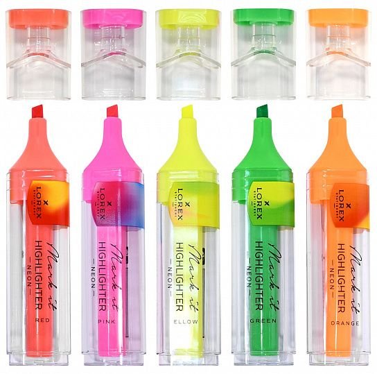 Текст-маркер LOREX "NEON" 1-5 мм (ассорти)