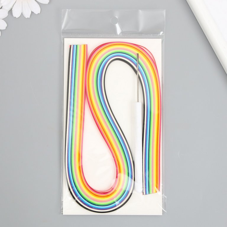 Квиллинг бумага 160 полос 3 мм, инструмент "Цветок" 20х8,7 см