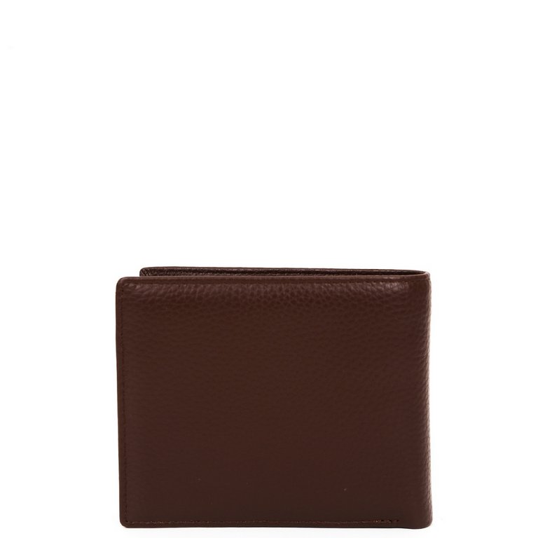 Портмоне FABRETTI мужское, нат.кожа, 12,5*10*3,5см, коричневый