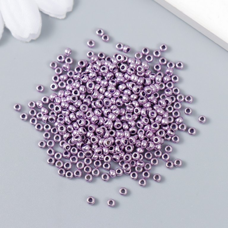 Бисер круглый d=2,3мм., 5гр/уп., цв. сиреневый (18123)