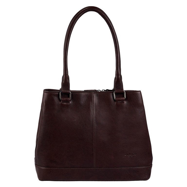 Сумка женская Dr.Koffer 34х27х9см см, нат.кожа коричневая