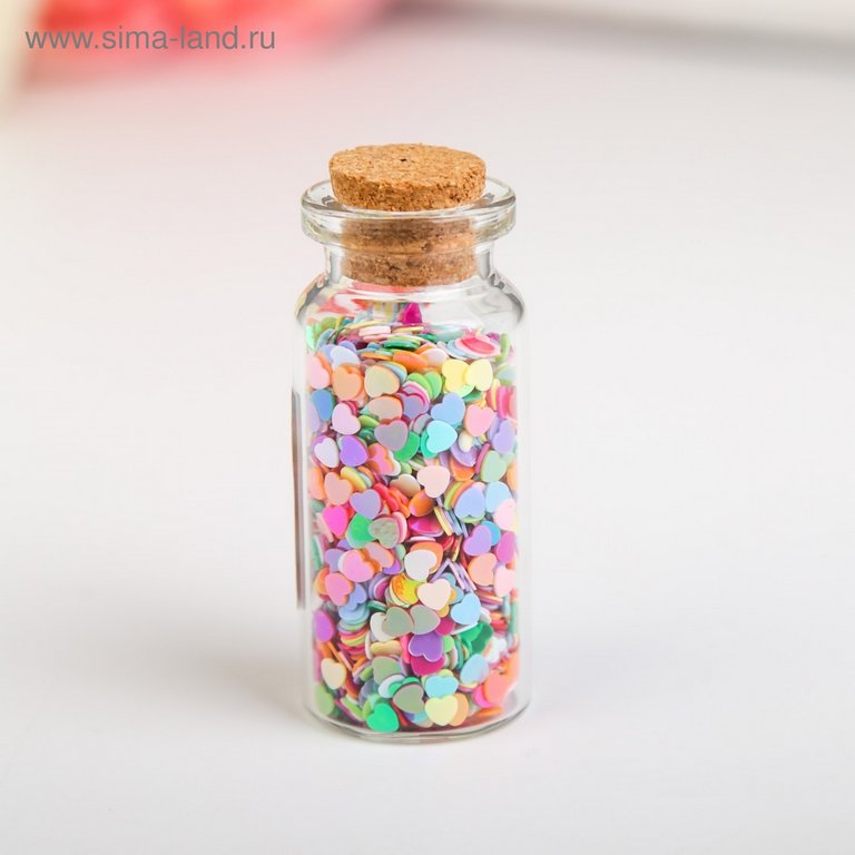 Декор из пластика "Баночка с сердечками" ART UZOR ассорти