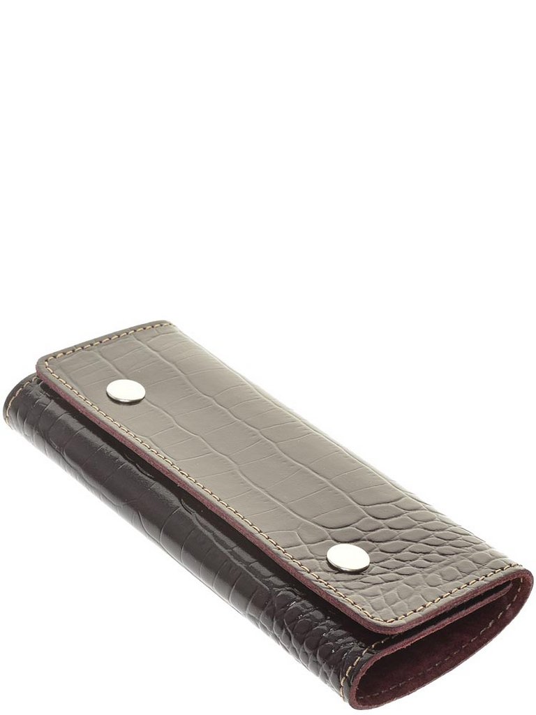 Футляр для ключей Faetano "Геккон" из нат.кожи, на кнопках, бордо