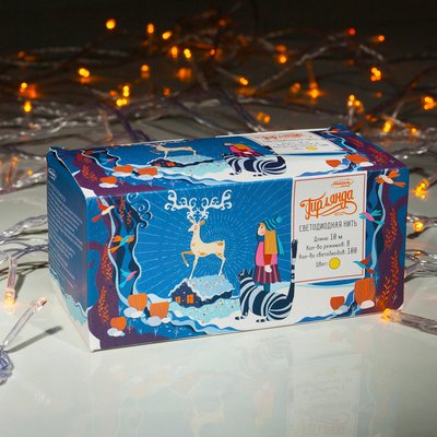 Гирлянда комнатная Нить 10м, 100 желтых ламп, 8 режимов Luazon Lighting