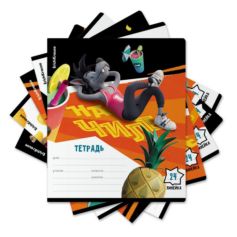 Тетрадь 24 лист лин. А5+ "Ну, Погоди! Каникулы" ErichKrause, 5 видов