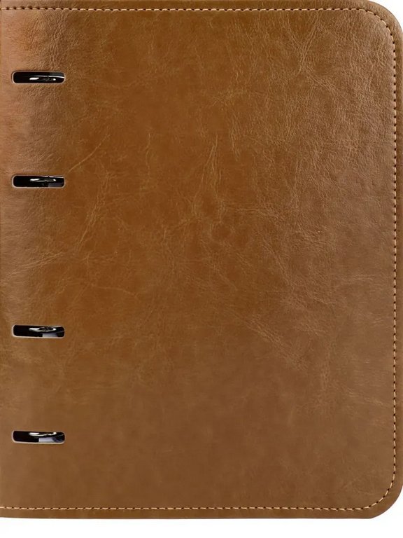 Тетрадь 120 лист кл. А5+ на кольцах "BROWN" тв. обл. кожзам Проф-Пресс