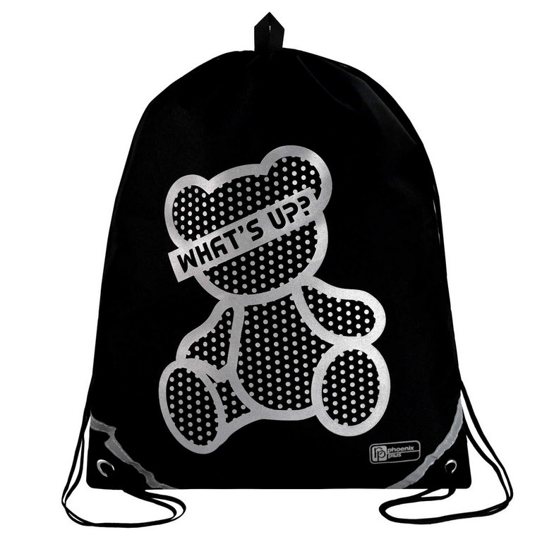 Сумка для обуви для девочки 48*36 см Феникс+ "Серебряный мишка"