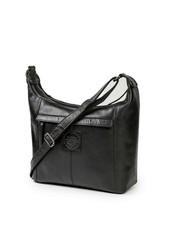 Сумка женская Dr.Koffer 28х22х11см см, нат.кожа черная