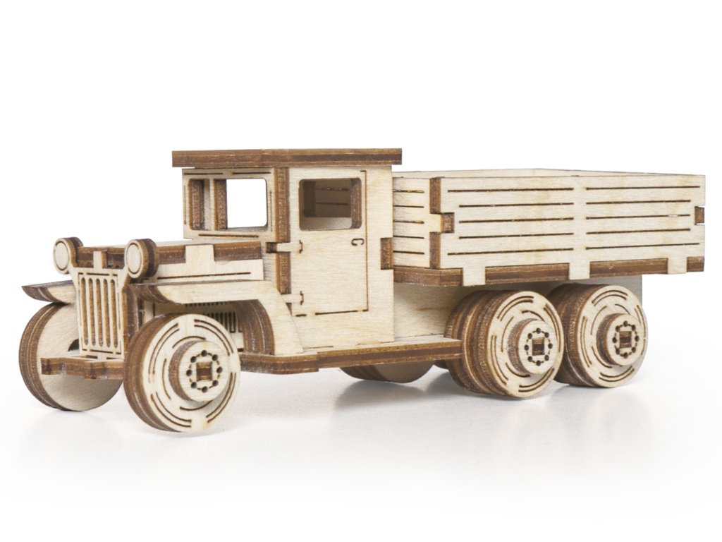 Сборная модель из дерева   49 дет. "Грузовичок ЛТ-В" 120*45*50мм
