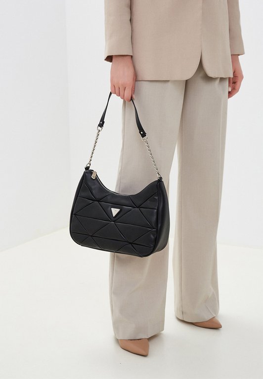 Сумка женская FABRETTI 29х22х10 см, нат. кожа, черный