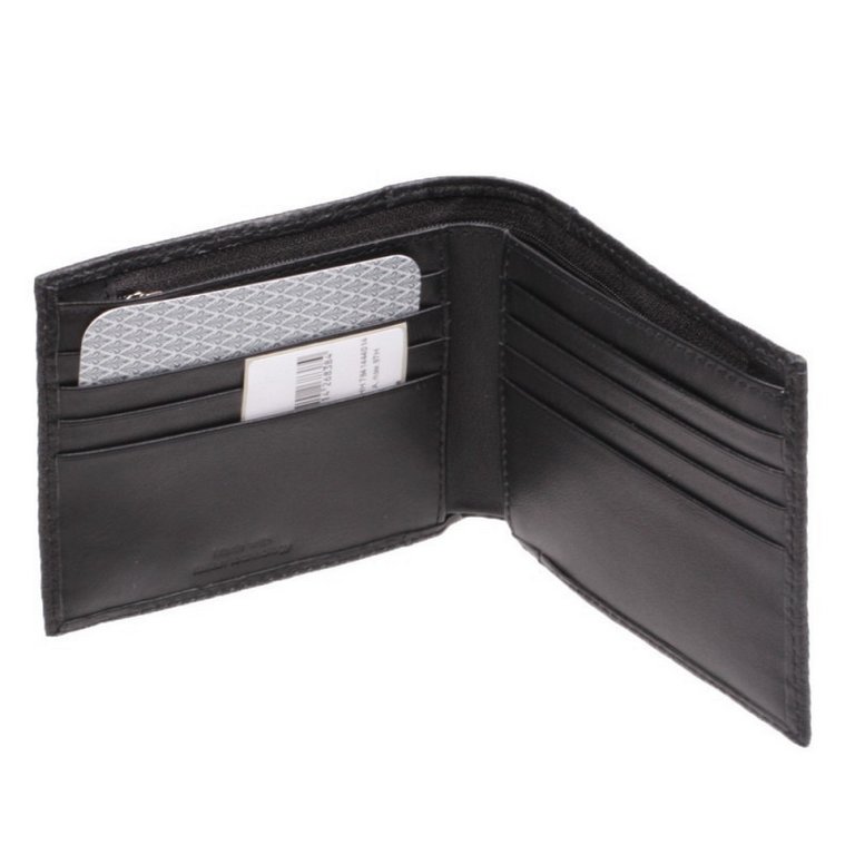 Портмоне D.Morelli мужское "Бруно" нат.кожа, черный с синим