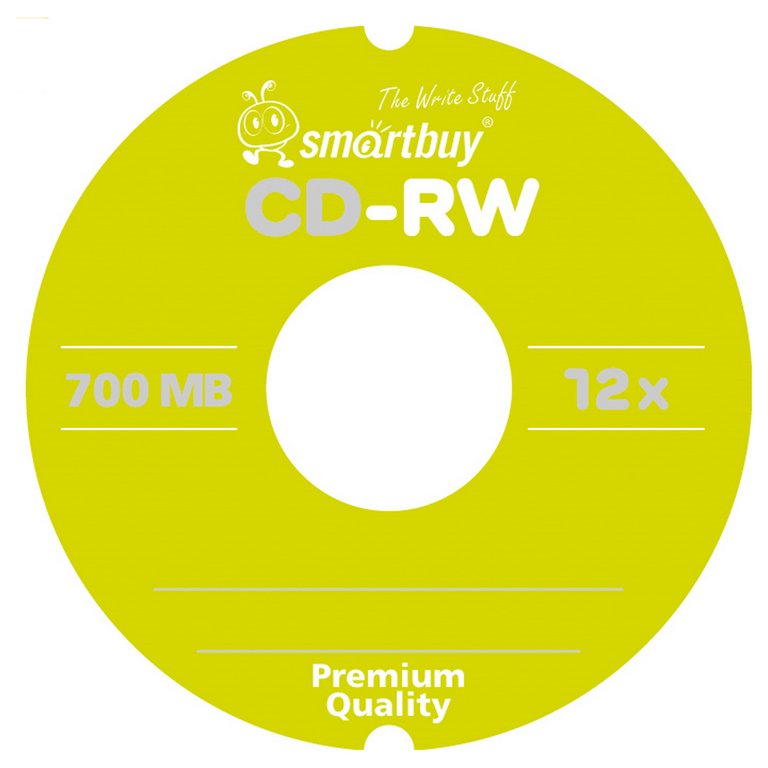 Диск CD-RW cake box 50 шт/уп 4-12х Smart buy 700Mb