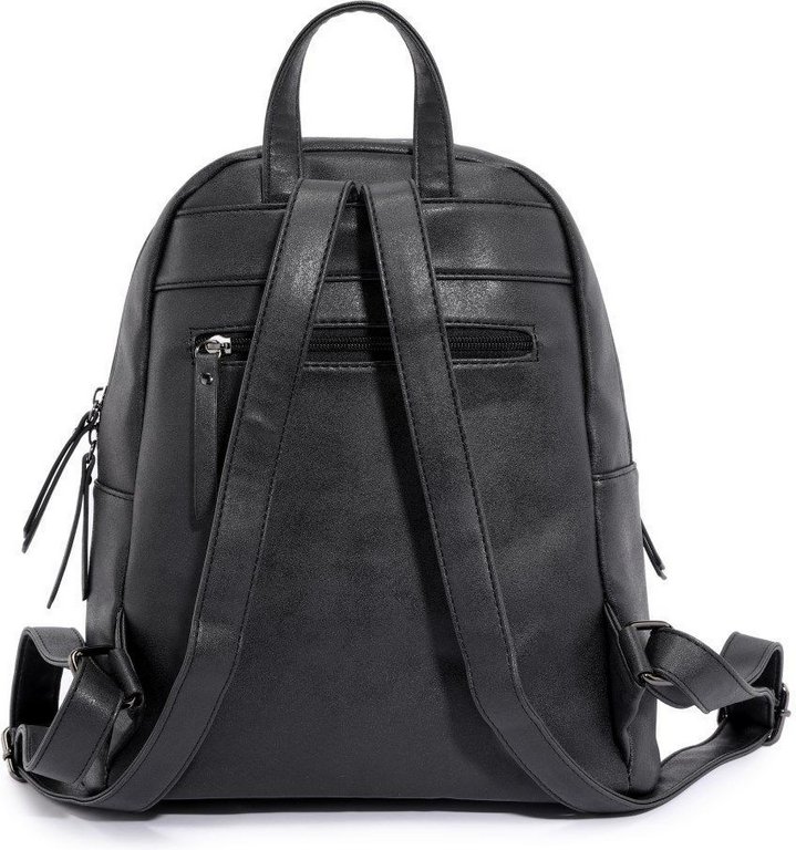 Рюкзак молодежный женский OrsOro иск. кожа 32*28*13 см, черный