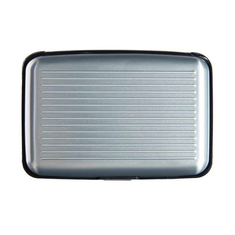 Визитница металл/ пластик 11*7,5*2см серебристый