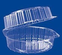 Контейнер для торта круглый "ракушка", 2,5л. (24*22,8*7,3 см.)