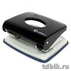 Дырокол до 20л метал. Lаmark "Mettallic", с линейкой черный