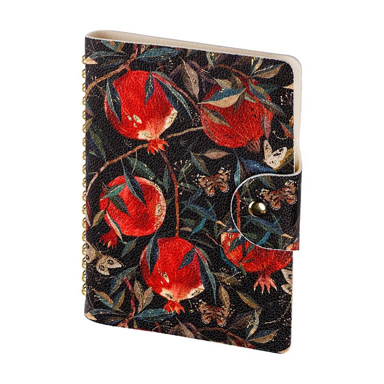 Ежедневник без дат 130*175 мм Bruno Visconti "Flora. Гранат" гибк. обл., иск. кожа на кнопке