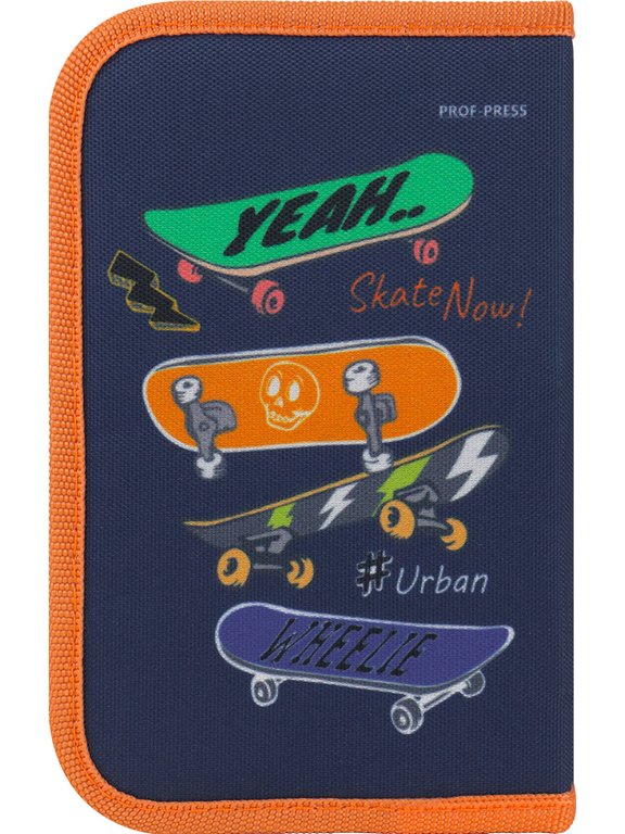 Пенал 1 отд. для мальчика Prof-Press "Яркие скейтборды" 190х115 (ткань)