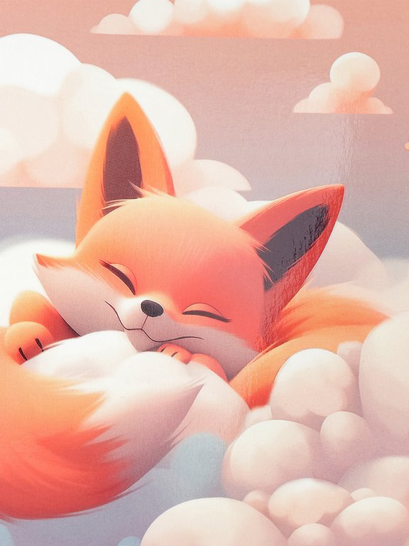 Пенал 1 отд. 1 откид. планка для девочки Prof-Press "Спящая лисичка" 190х115 (ламинир.картон)