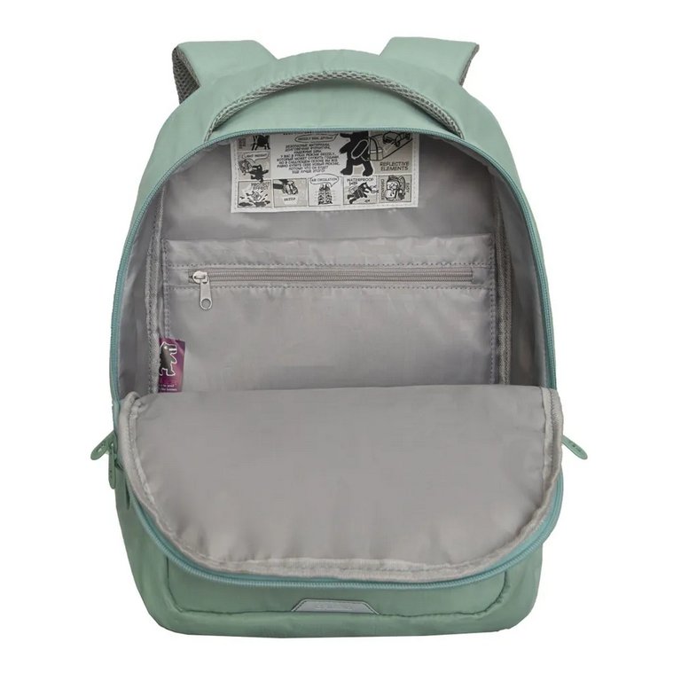 Рюкзак школьный для девочки Grizzly 29*40*18 см, мятный