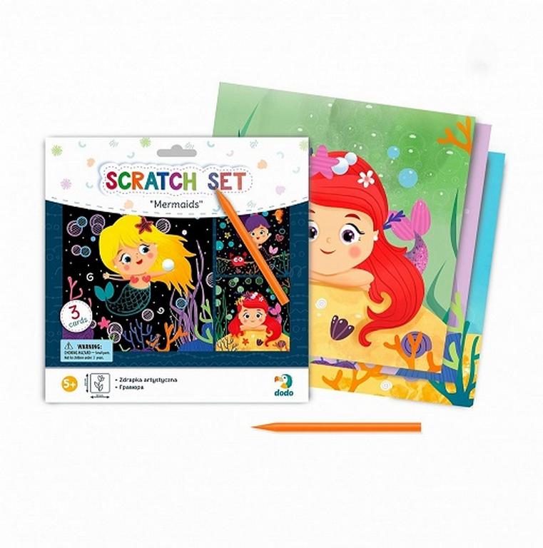 Гравюра 23*23см цветная "Русалки" DODO (3шт/уп)