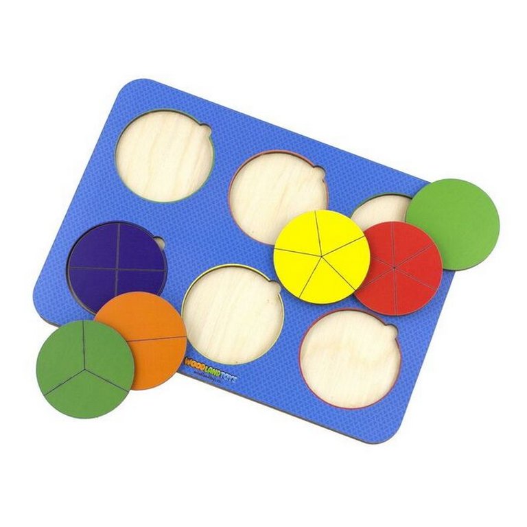 Игра обучающая  Дроби "6 кругов, ур.1" (дерево) WOODLENDTOYS