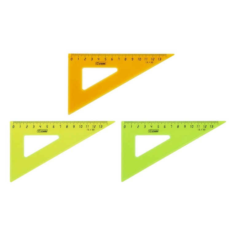 Треугольник пласт. 30 град. 130мм Стамм Neon Crystal