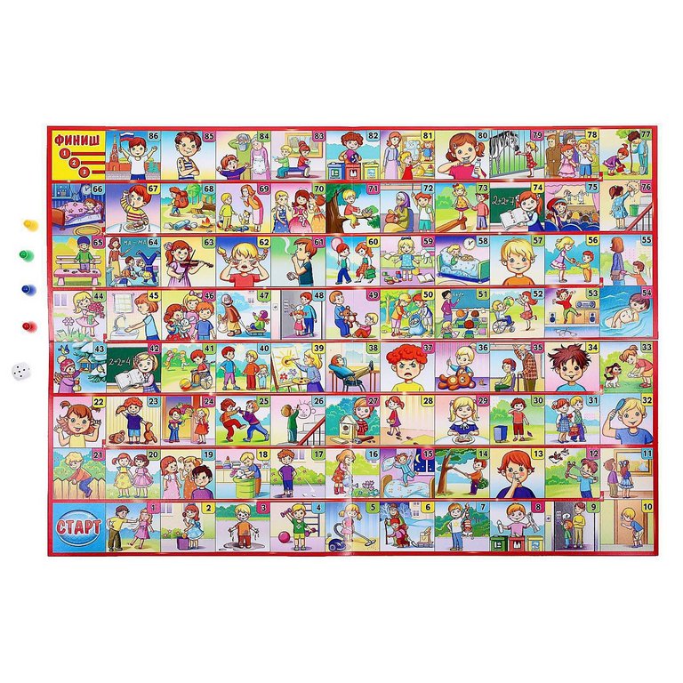 Игра настольная  Ходилка с викториной "Что такое хорошо?" Русский стиль