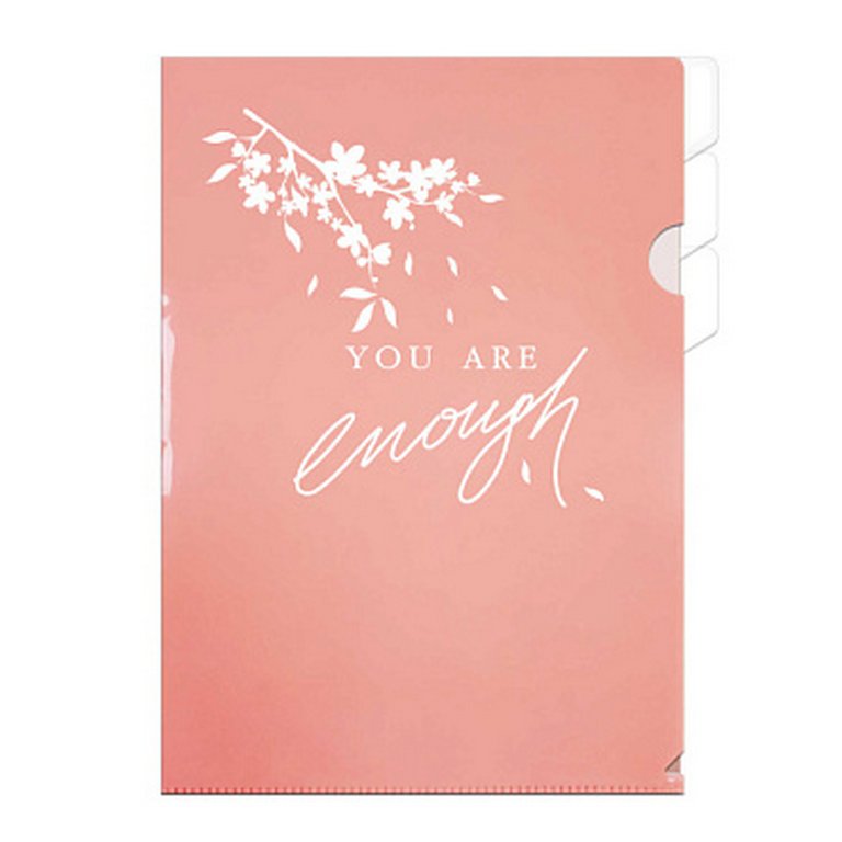 Папка-уголок A4 пластик 4 отд., 3 разд. "НЕЖНЫЙ КОРАЛЛОВЫЙ" Феникс+