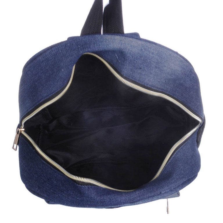 Рюкзак молодежный женский 31*24*10см джинсовая ткань с аппликацией