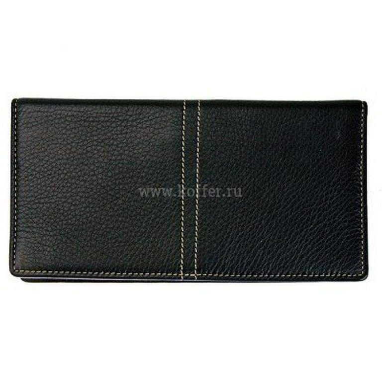 Портмоне Dr.Koffer 18*9см, нат. кожа, черный