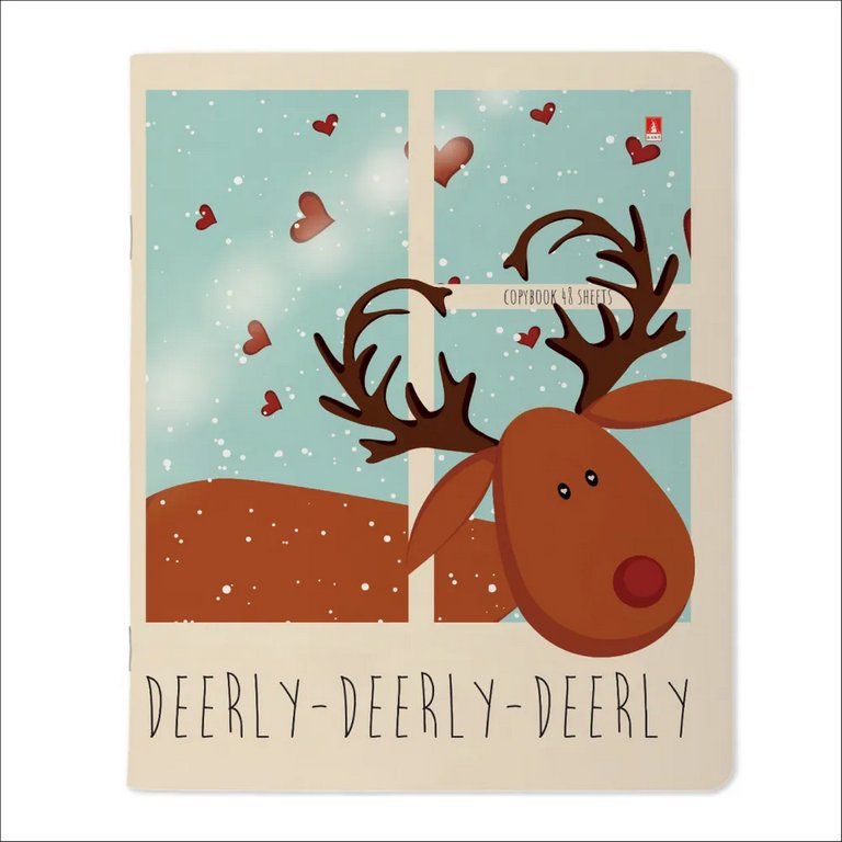 Тетрадь 48 лист кл. А5 на скрепке "МИЛЫЙ ОЛЕНЁНОК" 5 видов