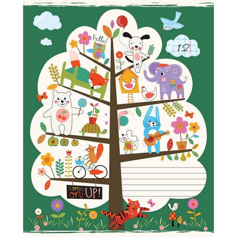 Тетрадь 12 лист кл. А5  "Город животных" 5 видов