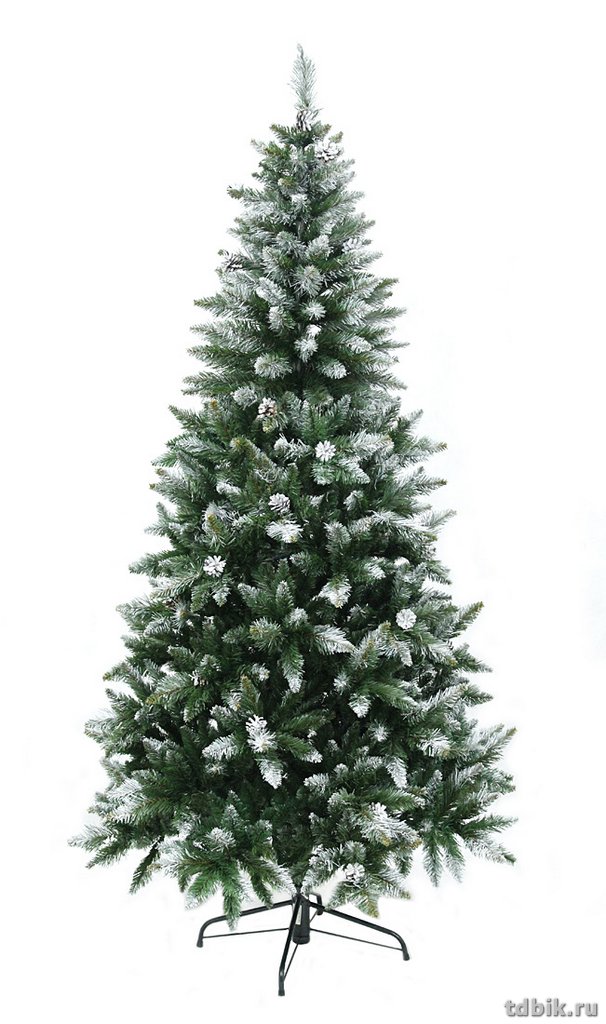 Ель декоративная  1,85 м "Снежная Симфония" с шишками (548веток, 15ярусов, d=100см) BEATREES