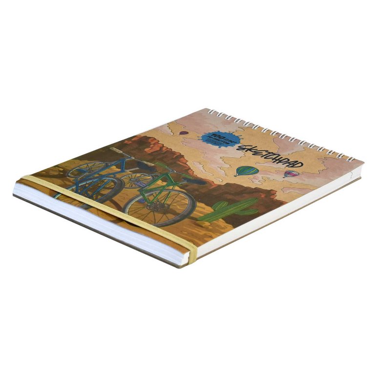 Скетчбук 148*195 мм, 70л. гребень "КАНЬОН" 220 г/м2  крафт-картон, застёжка-резинка