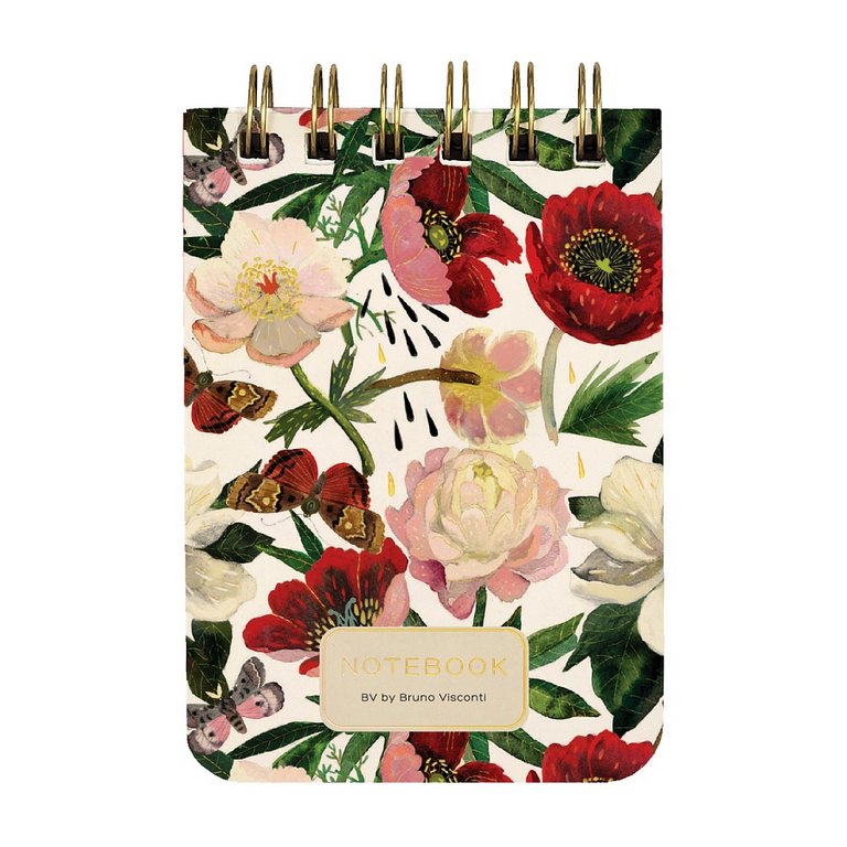 Блокнот А7  40л.,  75*105 мм, на гребне Bruno Visconti CUTE JOURNAL "Flora. Пионы"