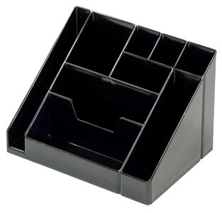 Подставка наст д/канц. принадлеж. Стамм "Каскад" 9 отд. черная