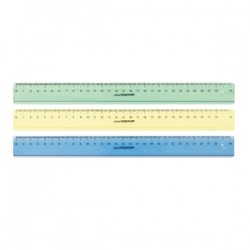Линейка 30 см. пласт. прозрачная тониров. schoolФОРМАТ
