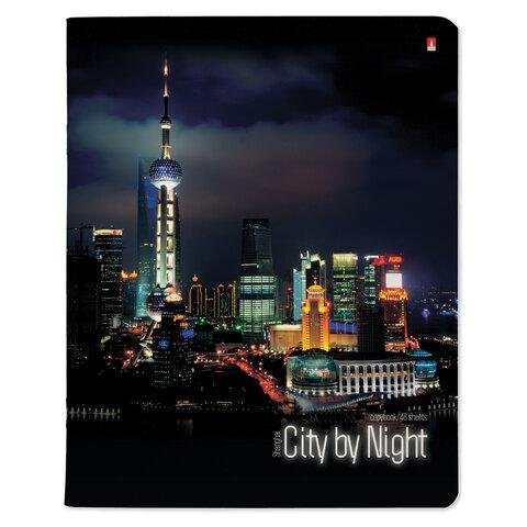 Тетрадь 48 лист кл. А5 на скрепке "НОЧНЫЕ ГОРОДА" 5 ВИДОВ
