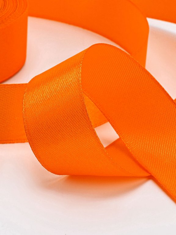 Лента атласная 2,0см*23м, цв. ярко-оранжевый  ART UZOR